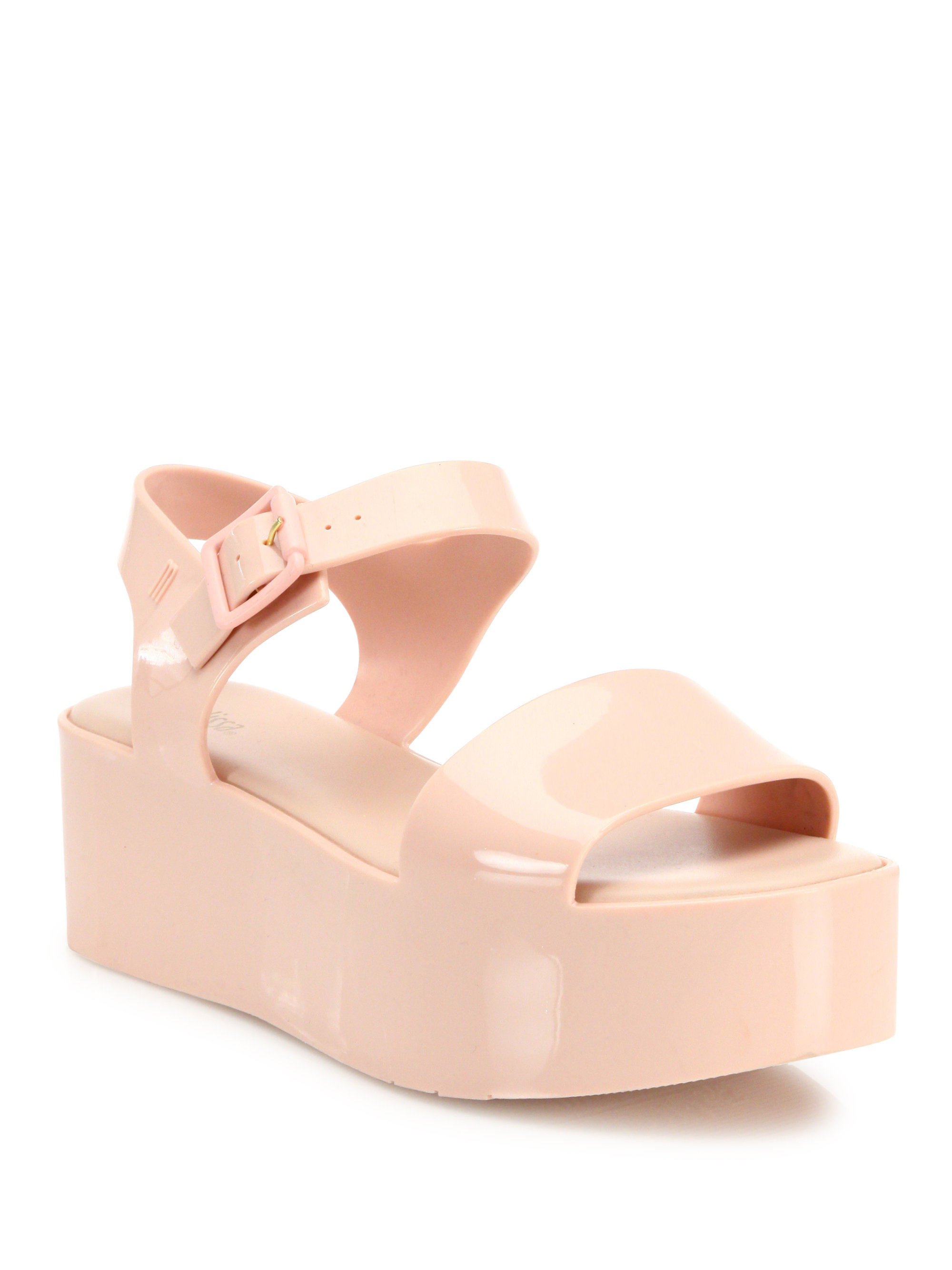 Melissa Mar Jelly Platform Sandals in Light Pink (Pink) Lyst
